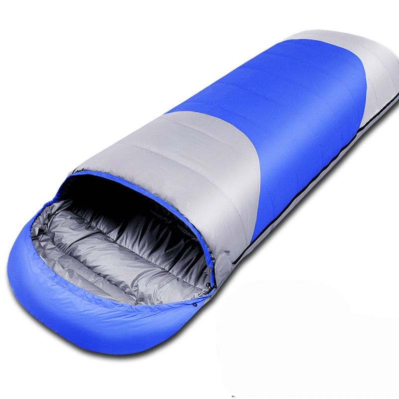Duck down envelope outdoor camping travel adult sleeping bag filling 1800g use in autumn and winter have 3colors for choose