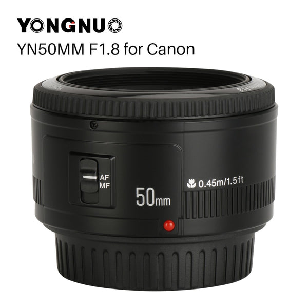 YONGNUO YN50mm YN50 F1.8 EF EOS 50MM AF MF Camera Lens For Canon Rebel T6 EOS 700D 750D 800D 5D Mark II IV 10D 1300D